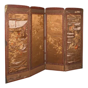 1900's Antique Japanese Photographic Prop Screen