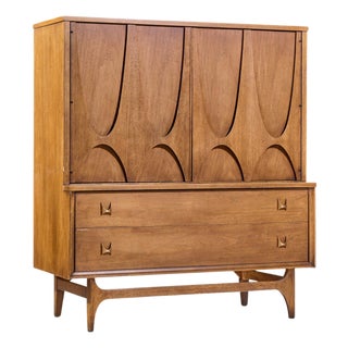 Broyhill Brasilia Mid Century Walnut Gentlemans Chest For Sale