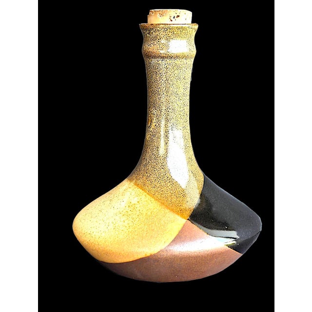 Coffee Mid 20th Century Pottery Craft Stoneware Decanter For Sale - Image 8 of 14