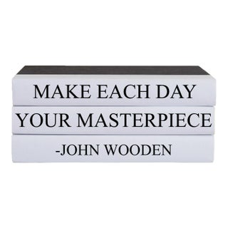 Decorative Books - Quote Book Stack - "Masterpiece" For Sale