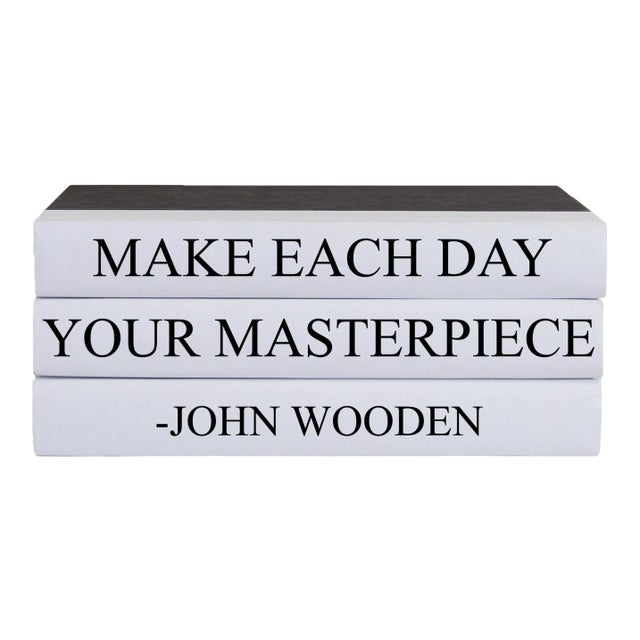 Decorative Books - Quote Book Stack - "Masterpiece" For Sale