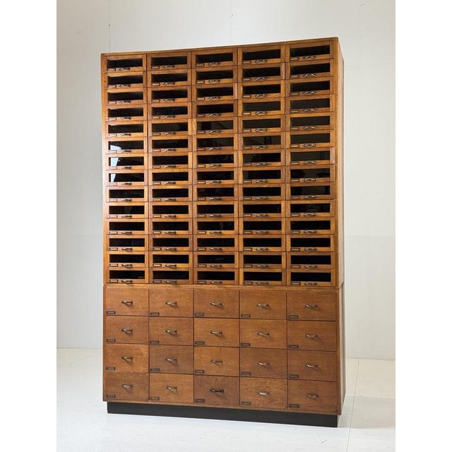 Vintage haberdashery cabinet/apothecary cabinet/chest of drawers. Exceptionally large! from the 1950s/1960s. with 70...