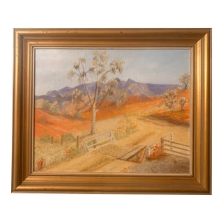 Late 20th Century California High Desert Landscape Oil on Canvas, Signed by Artist For Sale