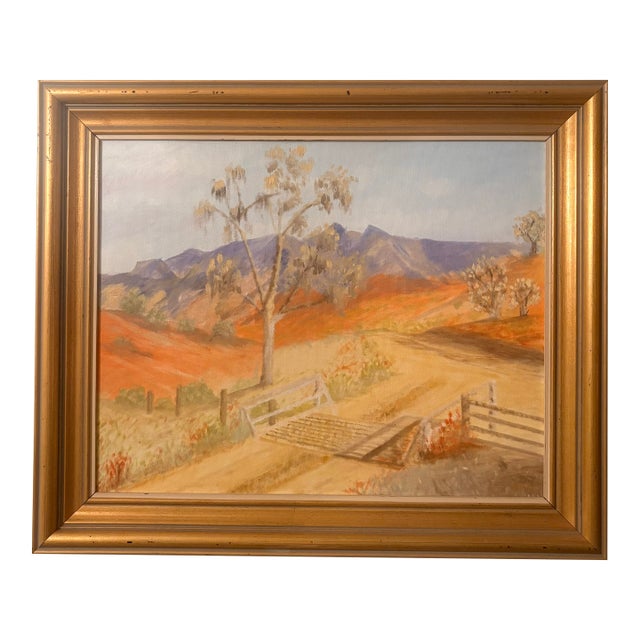 Late 20th Century California High Desert Landscape Oil on Canvas, Signed by Artist For Sale