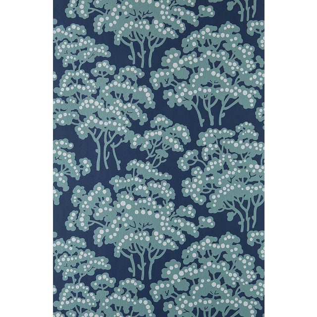 Farrow & Ball Hornbeam in Stiffkey Blue Wallpaper Chairish