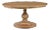 Round Pedestal Dining Table - Fruitwood Finish For Sale