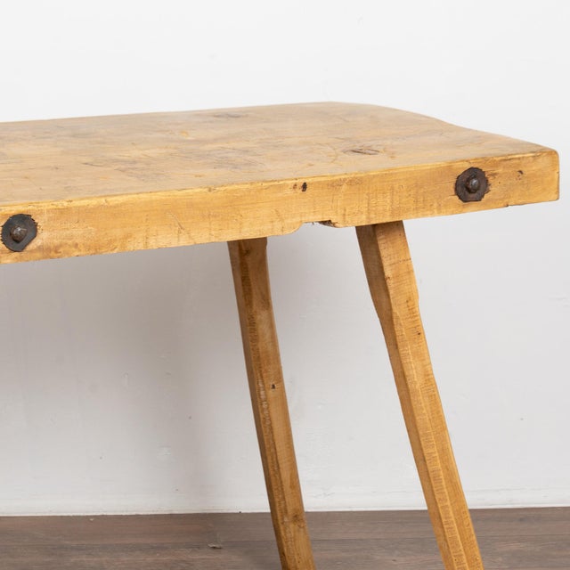 Early 20th Century Rustic Peg Leg Console Table From Hungary For Sale - Image 10 of 11