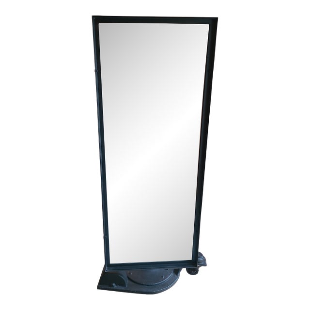 Vintage Industrial Floor Mirror For Sale