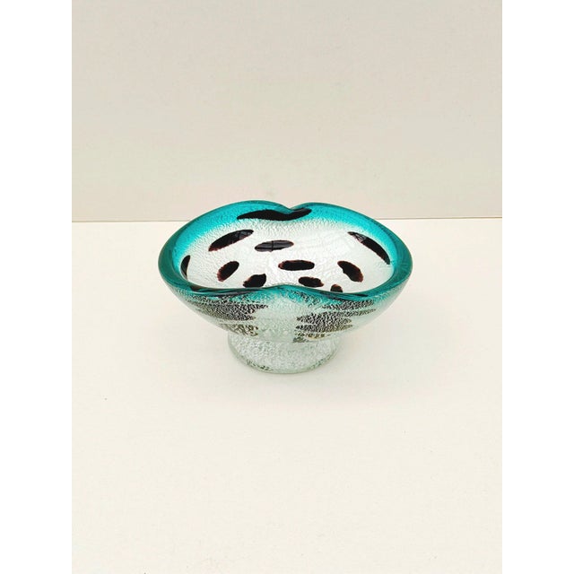 1960s Murano Blown Glass Trinket Dish with Silver Inlays from Vetri Murano, Italy, 1960 For Sale - Image 5 of 9