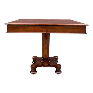 English Regency Four-Drawer Center Table For Sale