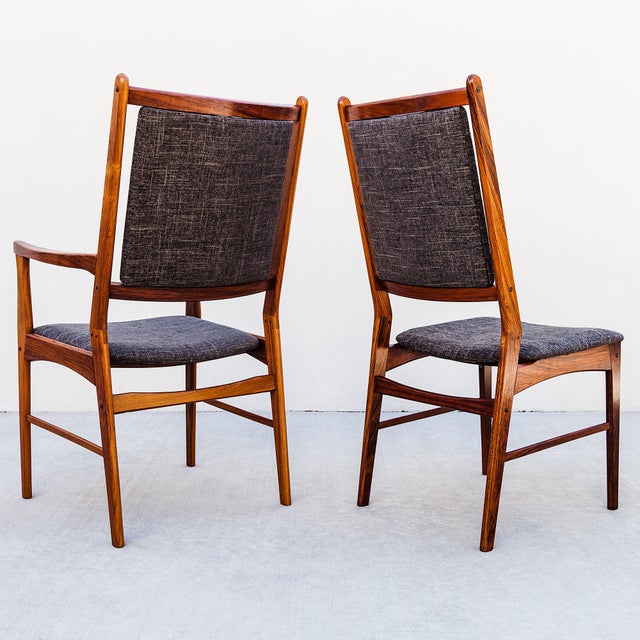 1970s Danish Mid Century Modern Rosewood Dining Chairs by Spottrup - Set of 8 For Sale - Image 11 of 12