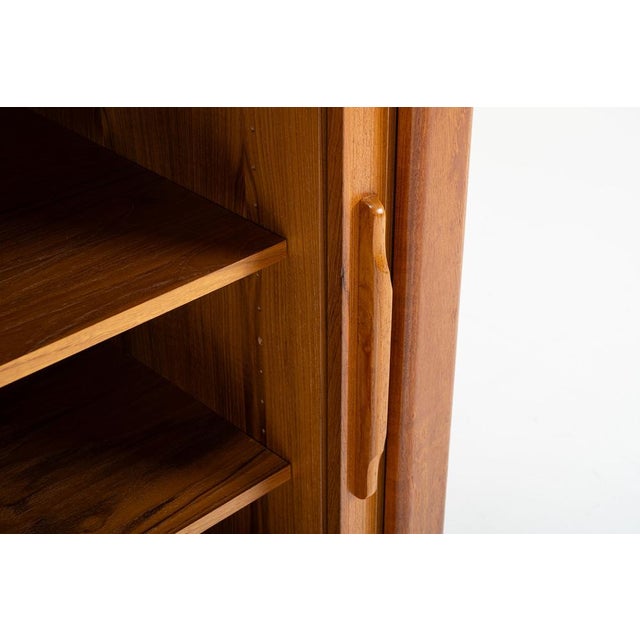 1960s Danish Teak Cabinet with Tambour Doors, 1960s For Sale - Image 5 of 11