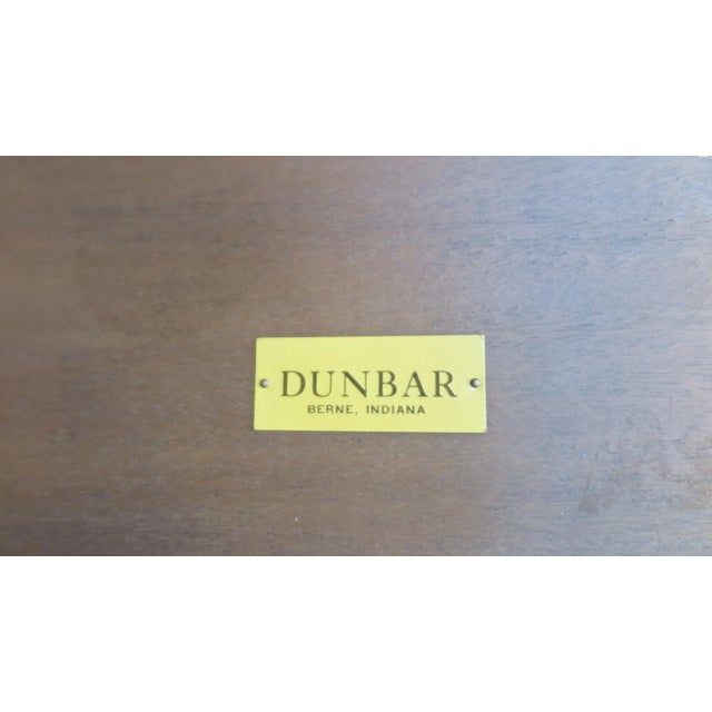 Mid-Century Modern 1960s Dunbar Walnut & Brass Cocktail Table For Sale - Image 3 of 12