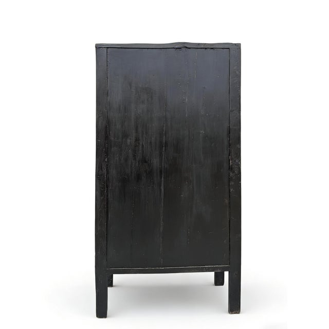 Mid 18th Century 80" Inch High Chinoiserie-Style Red Elm Armoire For Sale - Image 5 of 5
