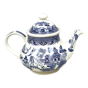 Vintage Blue Willow Teapot
