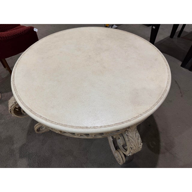 2000 - 2009 Attributed to Maitland Smith Wrought Iron Entry Table For Sale - Image 5 of 5