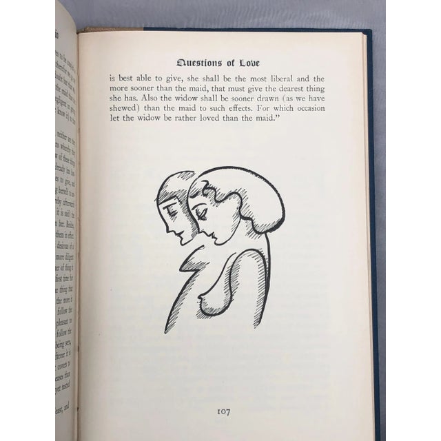 Textile Giovanni Boccaccio Love Stories Illustrated Decorative Book For Sale - Image 7 of 13