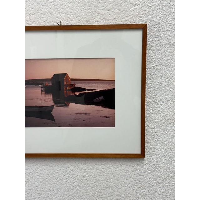 Pink Blue Rocks Fishing Cabin Lunenburg, Nova Scotia Photograph, Framed For Sale - Image 8 of 12