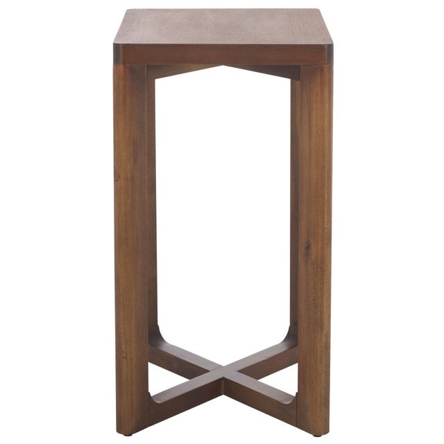 Wood Akai Accent Table in Walnut For Sale - Image 7 of 8