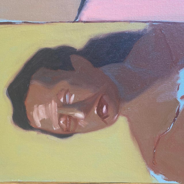 Female Portrait Study Painting on Canvas Board For Sale - Image 4 of 11
