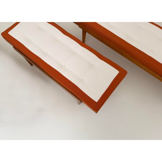 Mid-Century Bench with Seating Pad, 1950s For Sale - Image 4 of 6