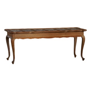 Danish Modern Oak Coffee Table with Tiled Top by Frits Henningsen, 1950s For Sale