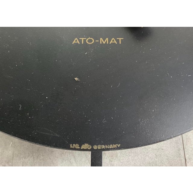 Mid-Century Modern Mid-Century Modern Junghans Electronic "Ato-Mat" Wrought Iron Wall Clock For Sale - Image 3 of 5