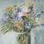 Oil Painting by Magagnotti, Flower Vase, 1967, Framed For Sale - Image 3 of 5