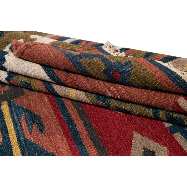 21st Century Modern Kilim Rug 5 '6'' X 7' 9''. For Sale - Image 9 of 12