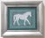 Contemporary Horse Minimalism English Traditional Folk Art Gray Raspberry Pink Burgundy Original Oil Painting by Cleo Plowden For Sale - Image 3 of 3