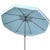 Contemporary Milan Fringe 9ft Crank Outdoor Push Button Tilt Umbrella - Baby Blue For Sale - Image 3 of 5