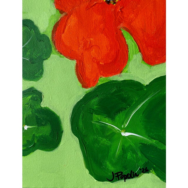 Abstract Nasturtium Love by J. Popolin For Sale - Image 3 of 7