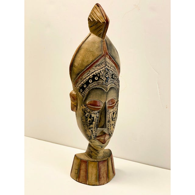 Symbolic Sese Wood African Tribal Mask (Ghana) For Sale - Image 9 of 10