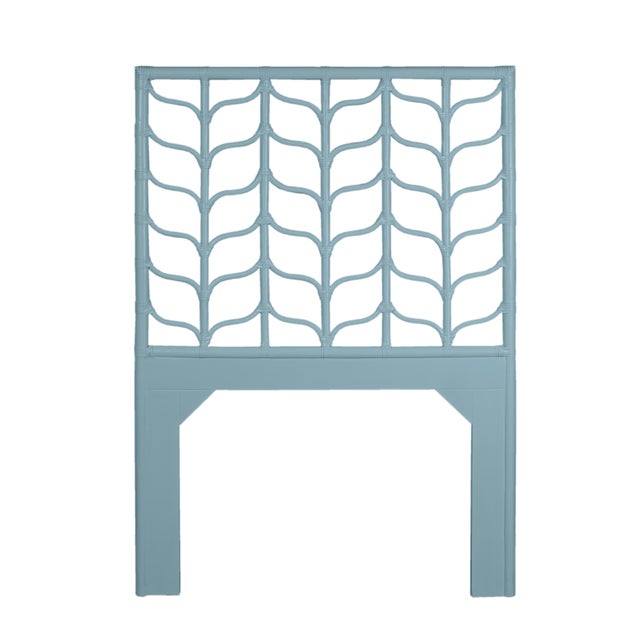 Coastal Ivy Standard Bed Twin Extra Long, Pool Blue For Sale - Image 3 of 6