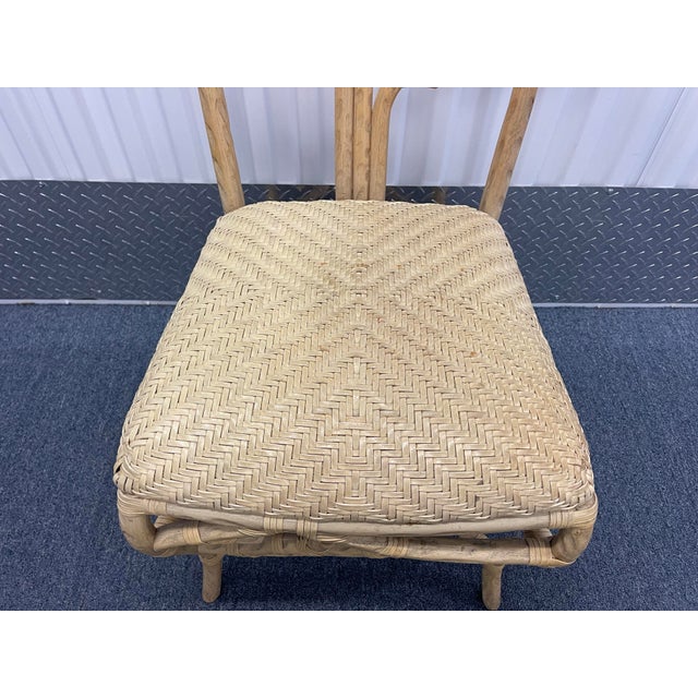 Vintage Architectural Faux Bois Rattan Side Chair For Sale - Image 10 of 12