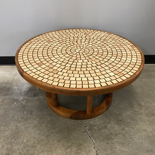 Gordon & Jane Martz for Marshall Studios Round Tile Top Coffee Table