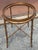 20th Century Regency Gilt Metal Faux Bamboo With Glass Top Side Table For Sale - Image 4 of 9