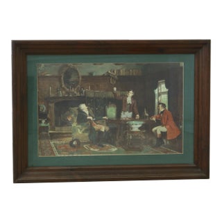 Vintage Framed Print of Card Magic Trick For Sale