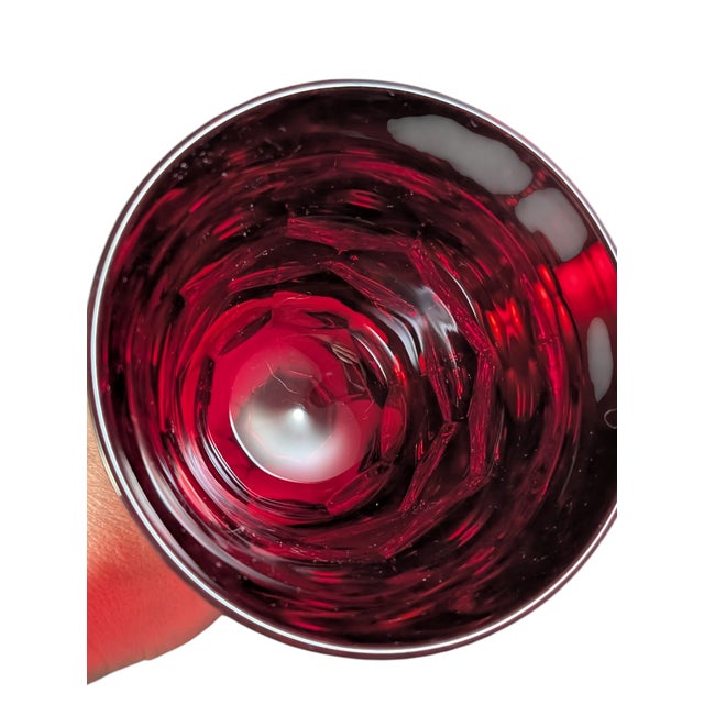 1960's Viking Glass Ruby Red Lidded Georgian Candy Dish 9.25" For Sale In New York - Image 6 of 7