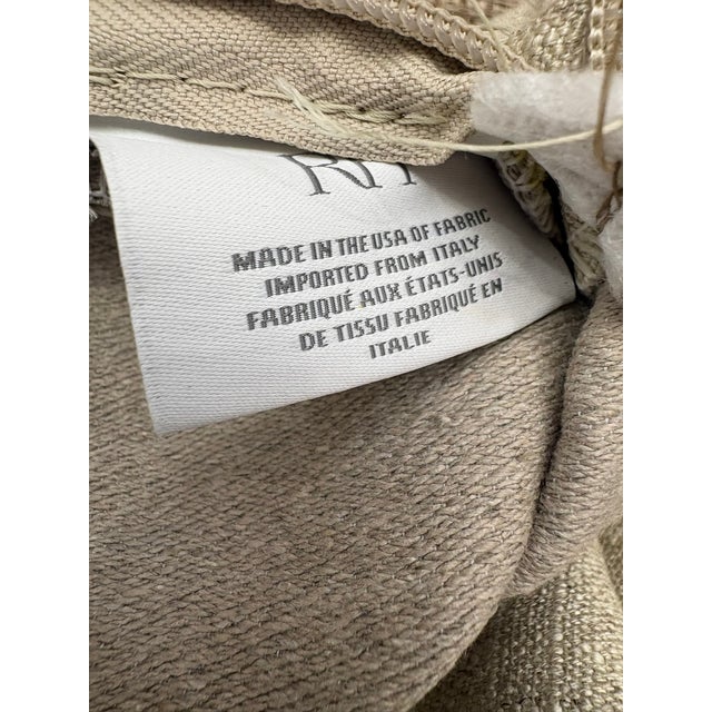 Sand Rh Restoration Hardware Custom Italian Pietro Solid Piped Lumbar Pillow Cover For Sale - Image 8 of 17