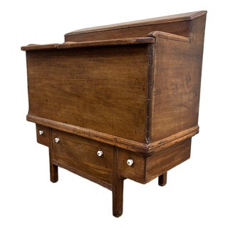 Antique Primitive Carpenter’s Chest Baker’s Cabinet Sugar Bin Sideboard Cupboard For Sale