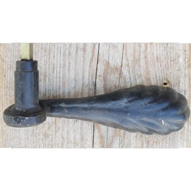 Doorhandle in Wrought Iron For Sale - Image 3 of 4