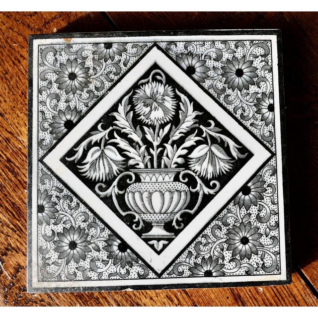 Victorian Ceramic Tiles, Set of 7 For Sale - Image 3 of 11