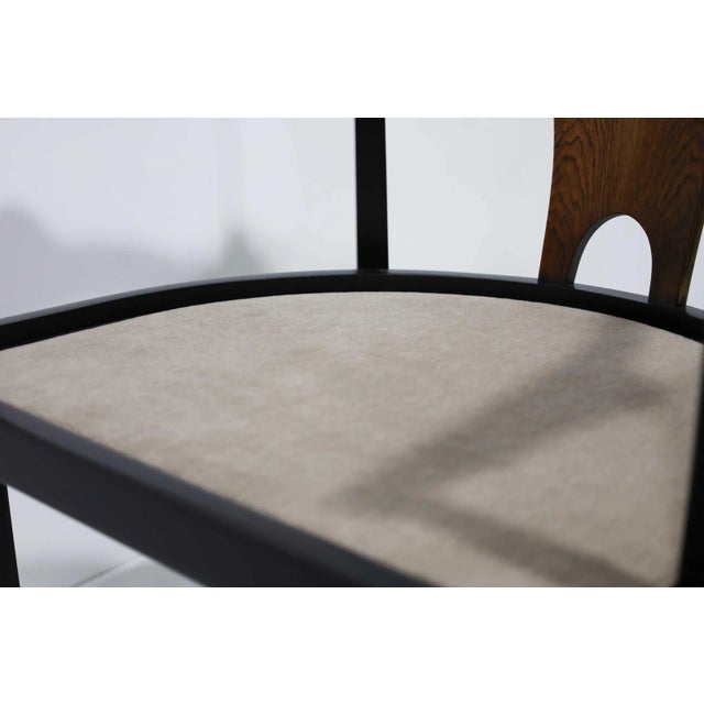 Brown Edward Wormley for Dunbar Horseshoe Dining Chairs (Model 935) For Sale - Image 8 of 10