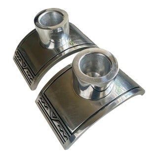 Vintage Century Navajo Candle Holders by Artist B. Webb For Sale