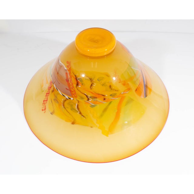 Bruce Pizzichillo Dari Gordon Signed Oversized Art Glass Centerpiece Bowl For Sale In Indianapolis - Image 6 of 8
