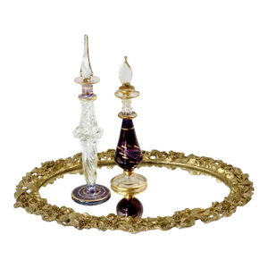 Vanity Perfume Tray W/Scent Bottles, 3 Pcs