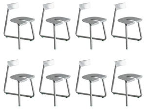 Galva Steel Outdoor Chairs by Atelier Thomas Serruys, Set of 8