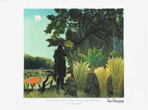 1990s Le Douanier Rousseau (After), the Snake Charmer, Lithograph