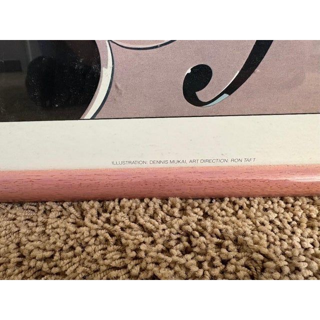 1980s Dennis Mukai La Valse Des Fleurs 1983 Lithograph Poster in a Frame For Sale - Image 5 of 6